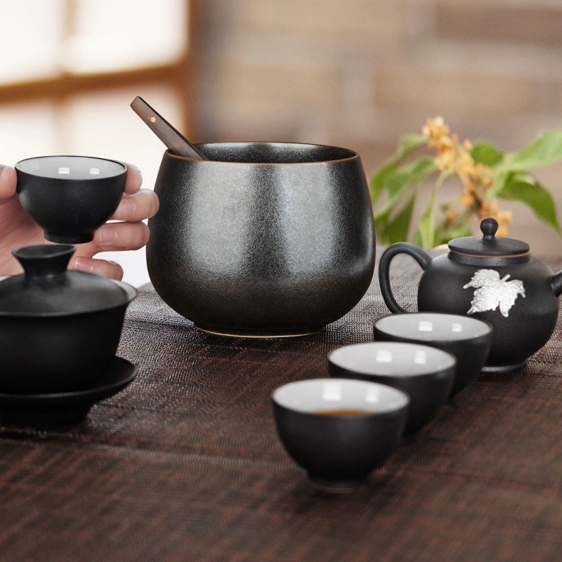 陶瓷茶洗茶渣缸高端烟灰缸家用茶具水洗杯洗水盂器具建盏茶道器皿