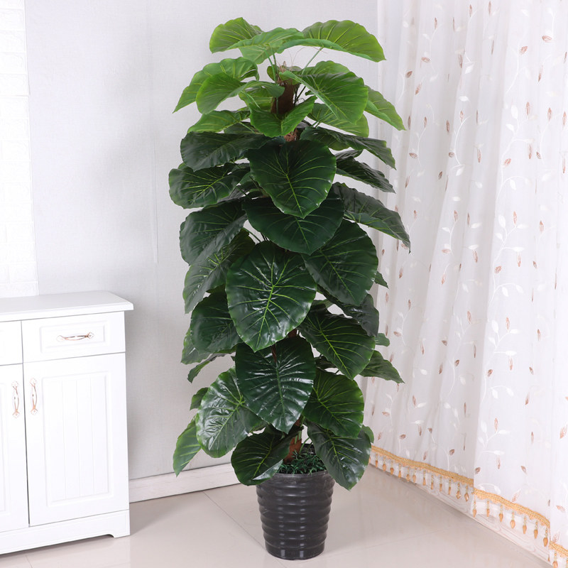 假绿植包棕大叶绿萝大型落地盆栽客厅仿真绿植装饰树塑料假花摆设