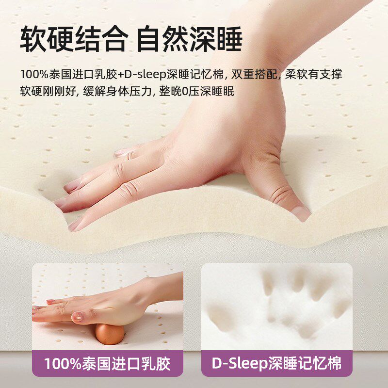 乳胶记忆棉床垫家用软垫卧室宿舍学生单人榻榻米租房专用海绵垫子
