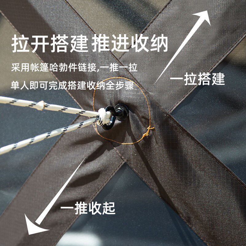 户外速开 汽车尾帐篷六角露营全自动SUV车后尾拓展多功能防雨