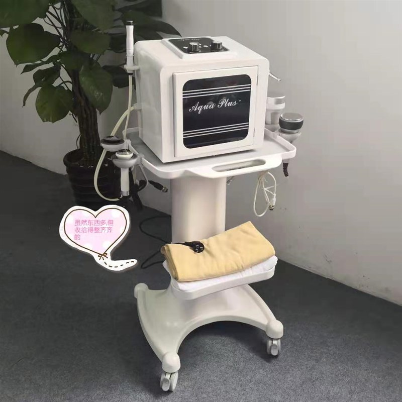 美容小推车美甲置物架移动底座医美仪器通用全塑料台式工具收纳车