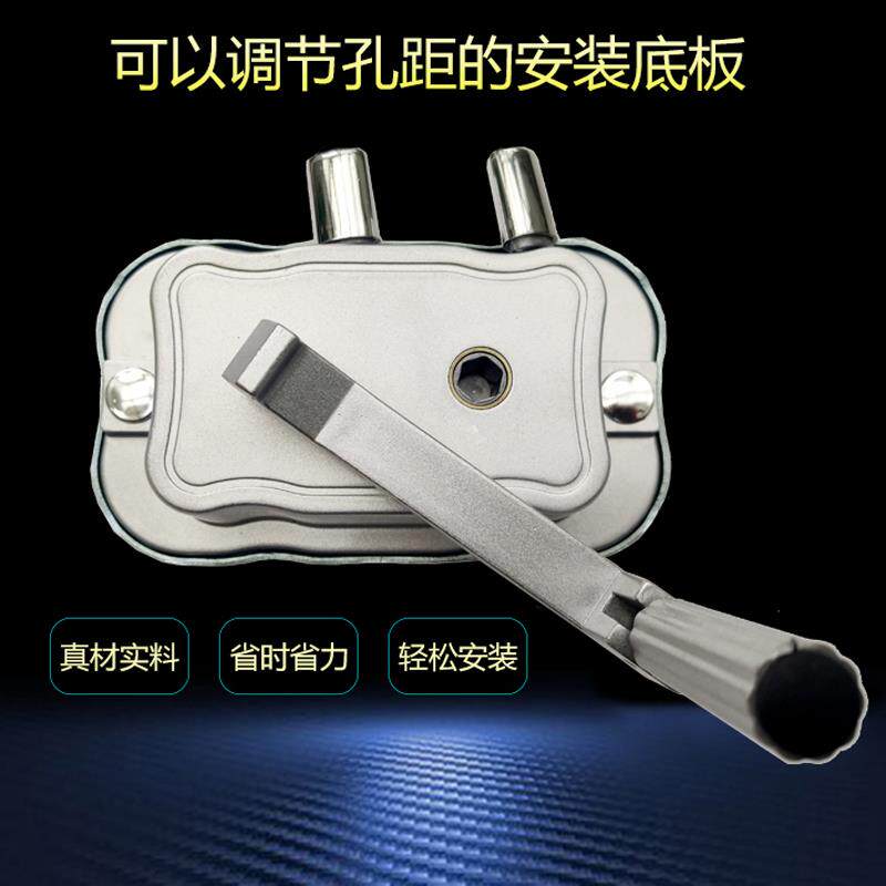 凉衣扞手摇内置升降钢丝绳晾衣架手摇器摇杆晾衣支架配件双杆双孔
