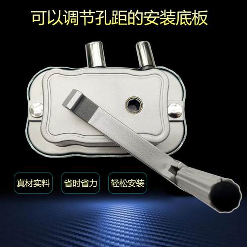 凉衣扞手摇内置升降钢丝绳晾衣架手摇器摇杆晾衣支架配件双杆双孔