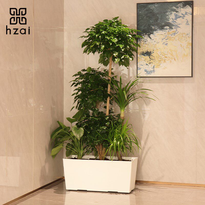 阳台种菜专用盆长方形花盆家用大号带轮种植箱户外花箱控根盆景盆