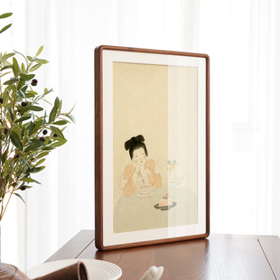 蒋林霖x山房春事仕女图新中式装饰画国画书房茶室客厅古风壁挂画