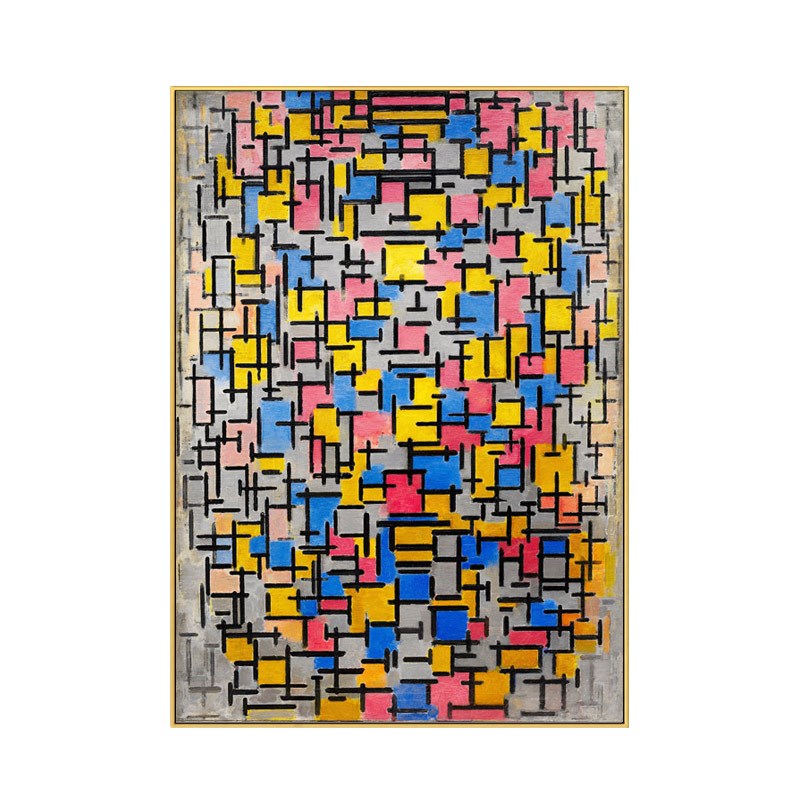 蒙德里安装饰画色彩抽象客厅壁画入户玄关挂画风办公室走廊落地画