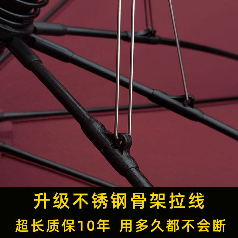 超大号高端长柄商务男车内用收纳车载双三人黑色直柄雨伞定制logo