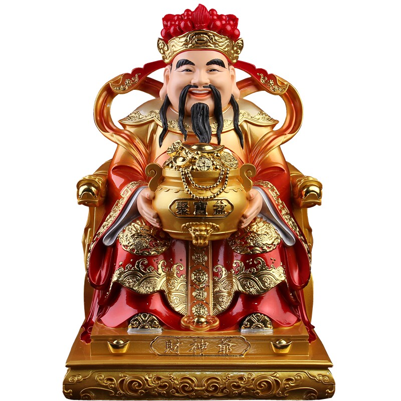 文财神爷神像体家用供奉店铺办公室公司招财比干范蠡树脂佛像摆件