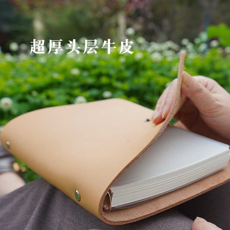 加厚B5牛皮带扣笔记本活页本六孔A5复古记事本子A6可拆卸定制手账