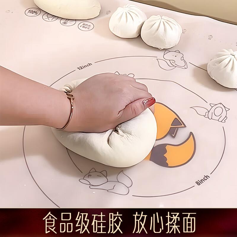 面板食品级硅胶揉面垫烘焙垫家用擀面垫加厚和面垫子带吸盘案板垫