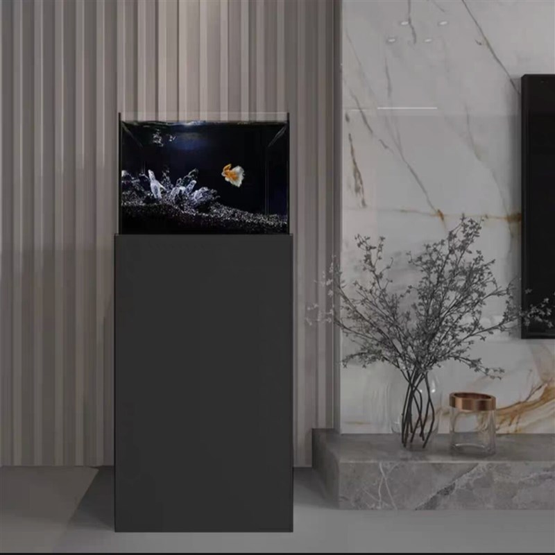 红汐新款海缸超白鱼缸珊瑚小丑鱼背部溢流底滤创意缸裸缸家用客厅