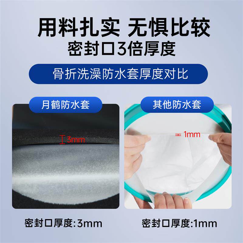 膝盖手臂腿部打脚胳膊石膏洗澡防水套骨折受伤沐浴保护套术后儿童
