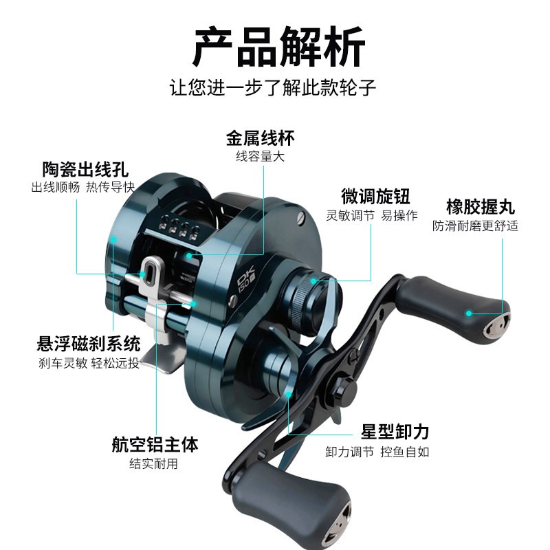 全金属鼓轮CNC精加工高徒12轴承DK150渔轮