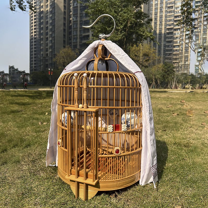 母笼竹笼画眉鸟笼新款大号全套鸟笼大全八哥手工专用竹制精品鸟笼