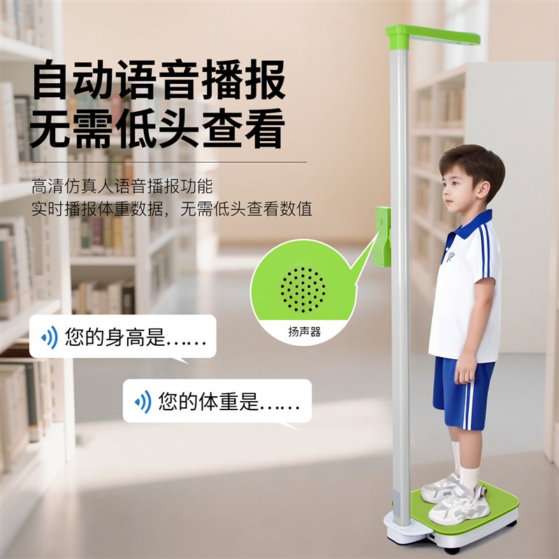 花潮高科儿童体检称精准超声波身高体重秤一体机测量仪学校幼儿园