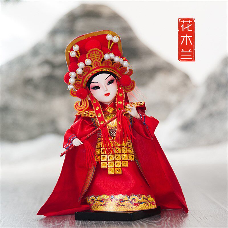 中国特色礼品送老外国风出国礼物唐人坊绢人戏曲娃娃京剧人偶摆件