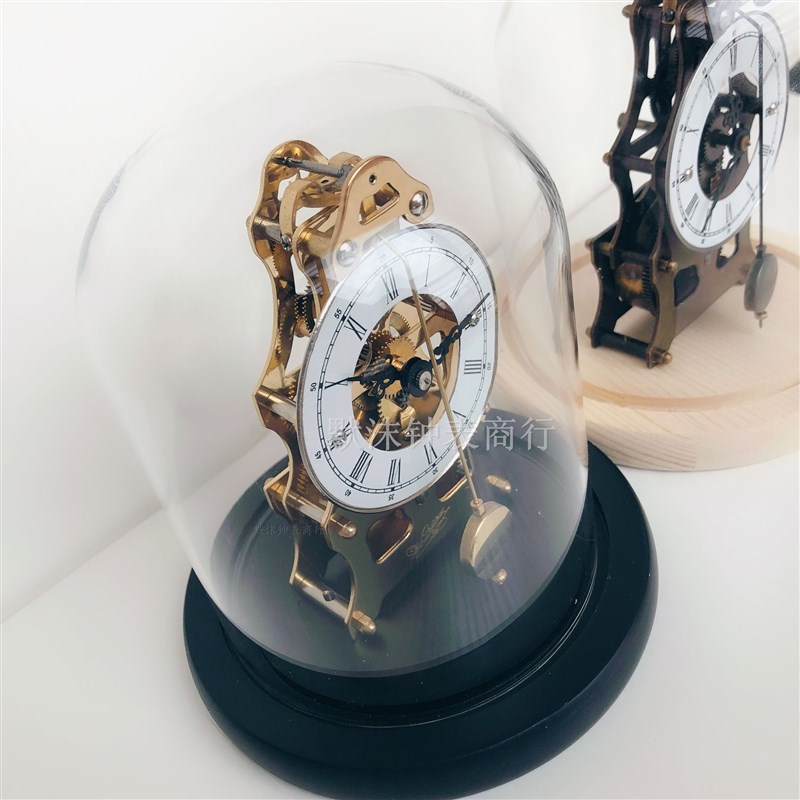 极星全铜机芯机械收藏座钟全金属装饰钟观赏透视台钟钟表M1配件