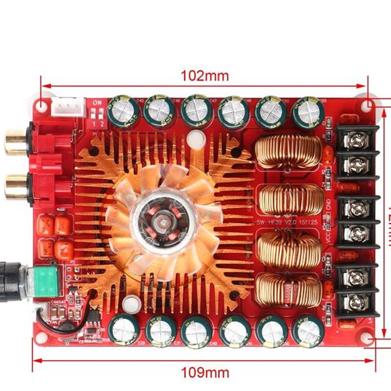 TDA7498E 数字功放板 2X160W立体声BTL220W单声道 大功率数字功放