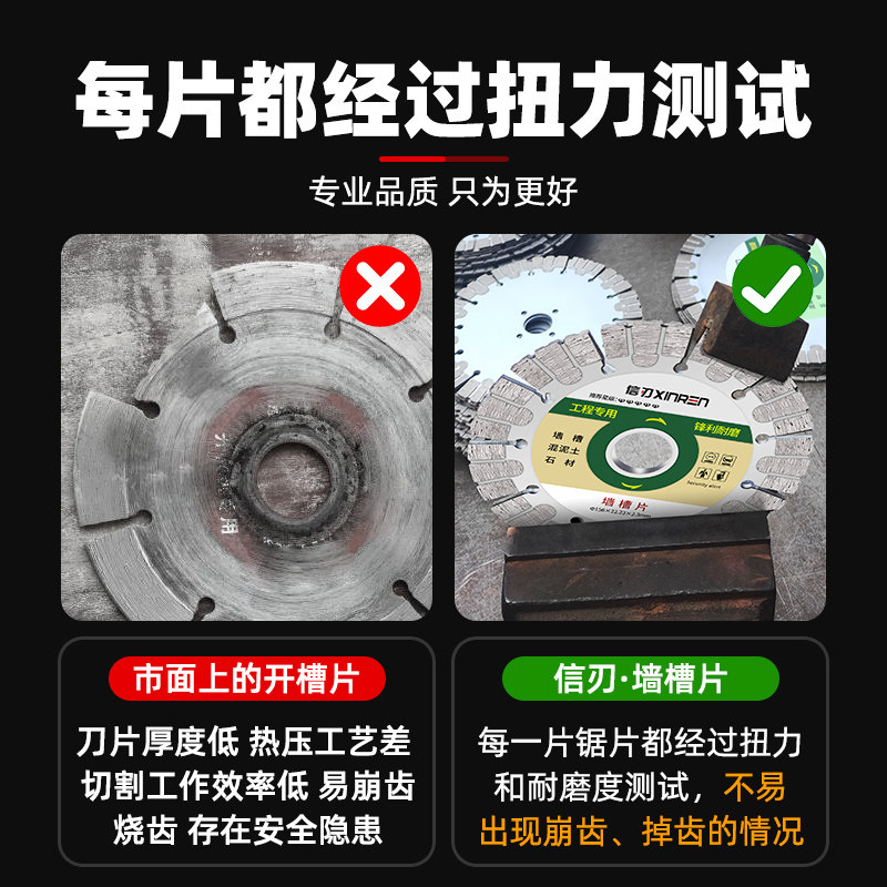 156开槽锯片混凝土133开槽机切割片125角磨机金刚石刀片190开槽片