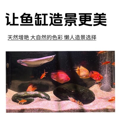 天然水晶砂鱼缸原生底砂造景装饰石头水族箱水草沙乌龟用铁胆沙子