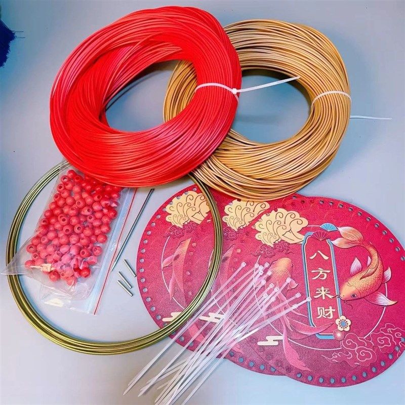 新款藤条编织篮子手工diy材料包真麻绳创意制作收纳台篮收纳筐