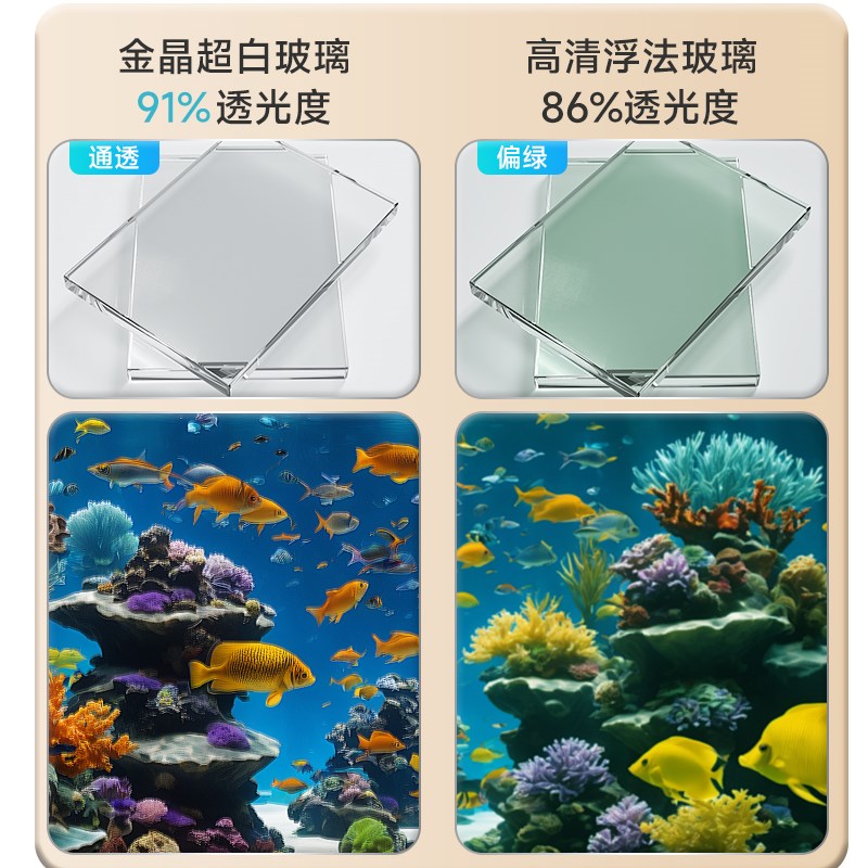 桌面溪流缸超白玻璃侧滤黑玻生态造景循环过滤制氧一体机超白鱼缸图片