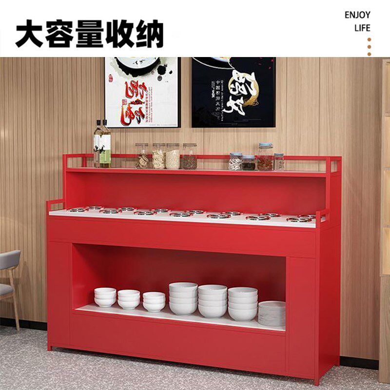 火锅店调料台商用大理石麻辣烫自助餐调味台饭店厨房海底捞小料台