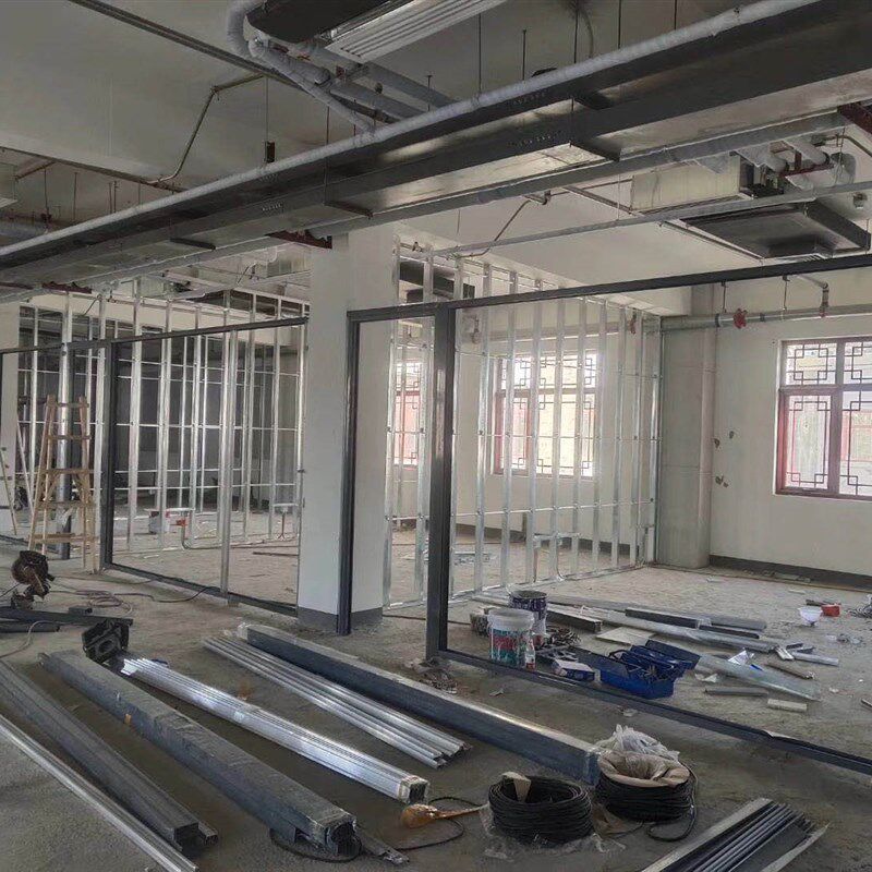 北京轻钢龙骨石膏板隔墙隔断隔音矿棉板吊顶商场包工包料安装测量