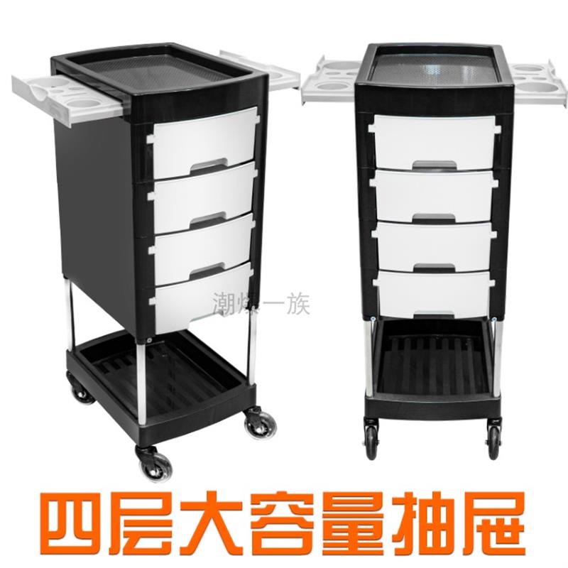 新款复古发廊工具小推车理发店烫染发型美发店多功能收纳置物杠车