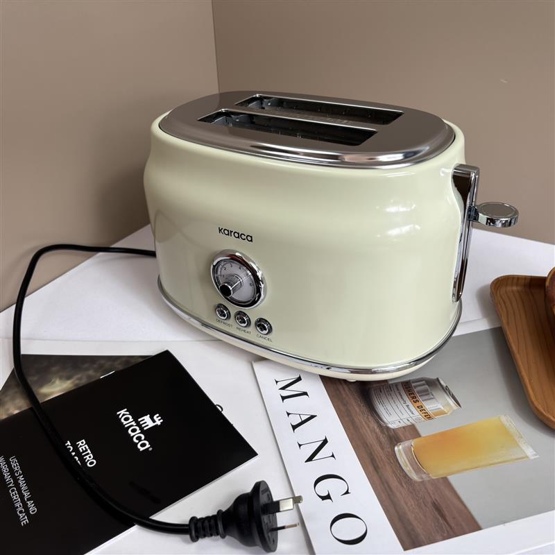 出口两片全自动多功能多士炉吐司机家用烤面包早餐机复古Toaster