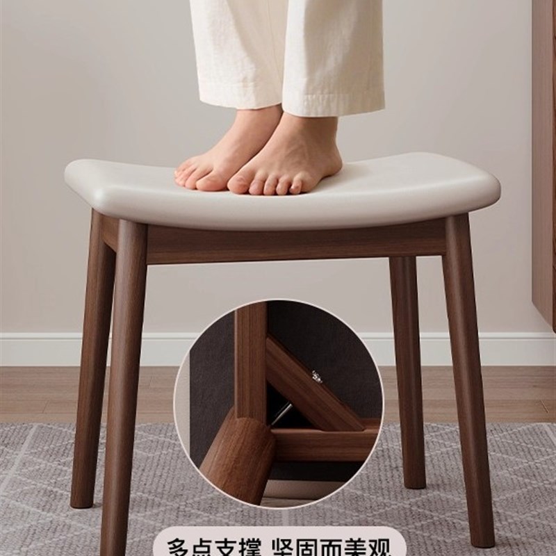 古筝凳实木马鞍凳家用轻奢高级感椅子复古软包方凳矮凳钢琴凳板凳
