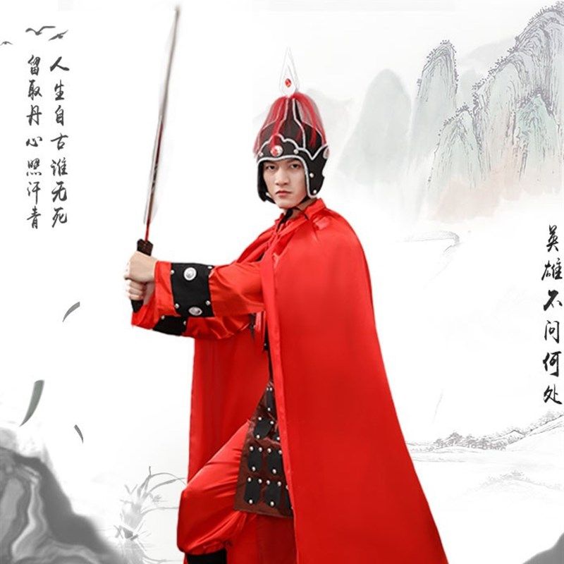 2022古装披风男女古装披风斗篷红黑 步步惊心披风 绣龙戏服演出服