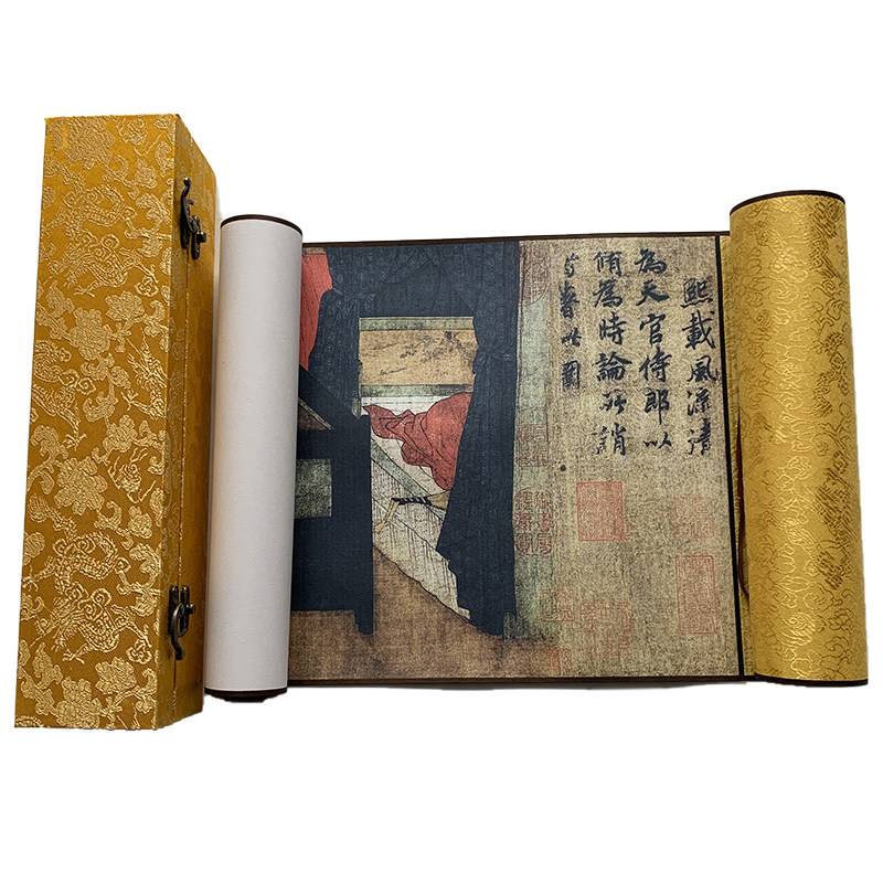 韩熙载夜宴图国画长卷字画卷轴人像画店铺装饰画复古中国风礼品画