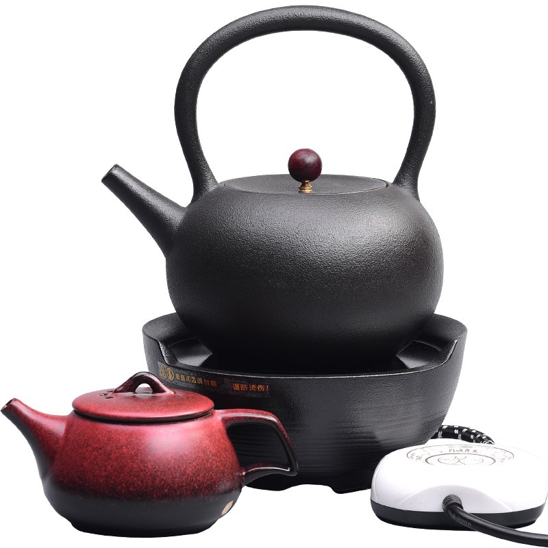 成艺煮茶壶陶瓷家用日式小型烧水壶电陶炉茶具套装黑茶普洱煮茶器