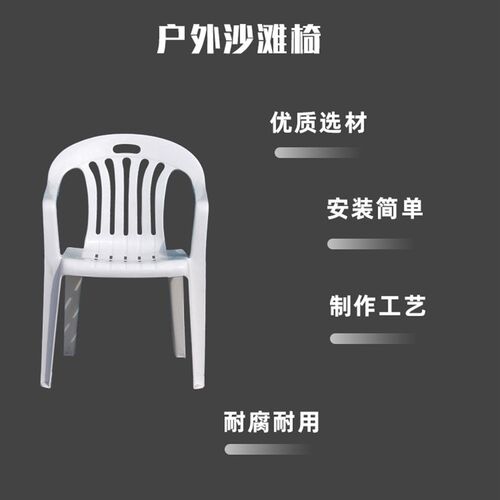 椅子塑料餐椅户外休闲家用大排档夜宵桌椅白色成人靠背椅大号扶手