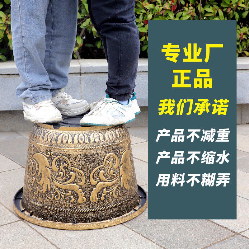 加厚耐用特大花盆铁树种植盆家用荷花鱼缸室内外楼顶塑料仿古铜盆