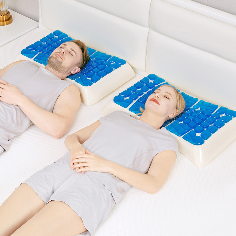 冰枕凝胶枕头枕芯深度睡眠高低颈椎慢回弹竹炭成人两对宿舍夏天用