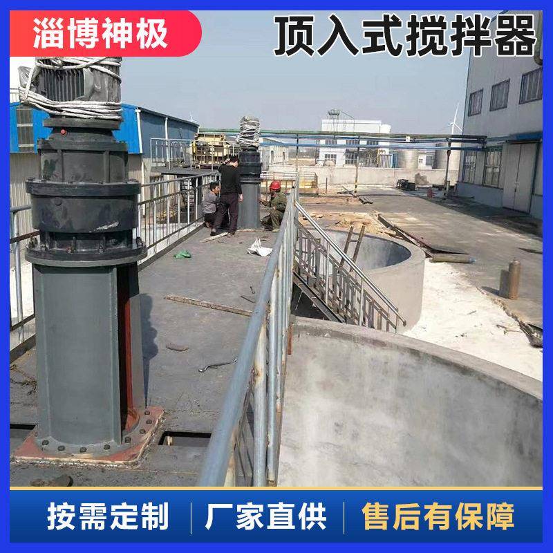两叶桨式搅拌器碳钢材质化工液体搅拌设备神极环保顶置式搅拌机