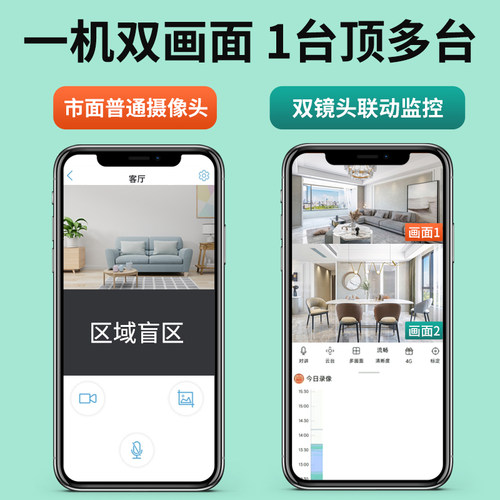 星光360度无死角家用手机远程摄像头无线高清室户外摄影4G监控器