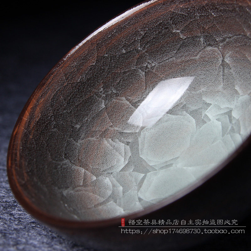 建盏茶杯龙泉青瓷铁胎冰裂纹茶具功夫茶具手工柴烧主人杯单杯包邮