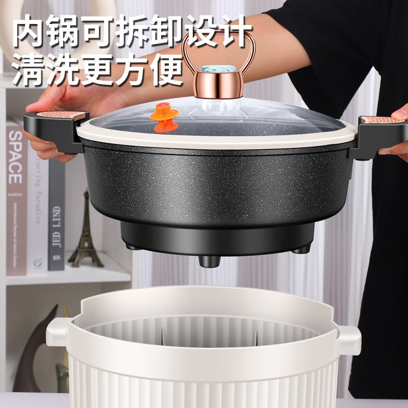 电压力锅可拆高压锅新型一体全自动微压电炒锅电炖锅不粘电煮汤锅