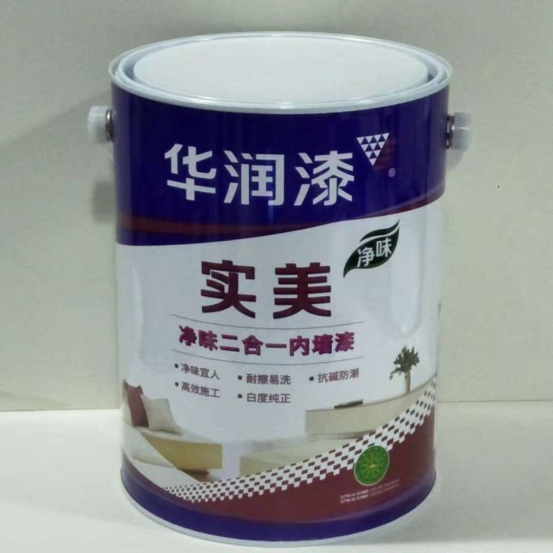 华润漆实美二合一净味内墙乳胶漆 水泥漆内墙翻新涂料调色乳胶漆