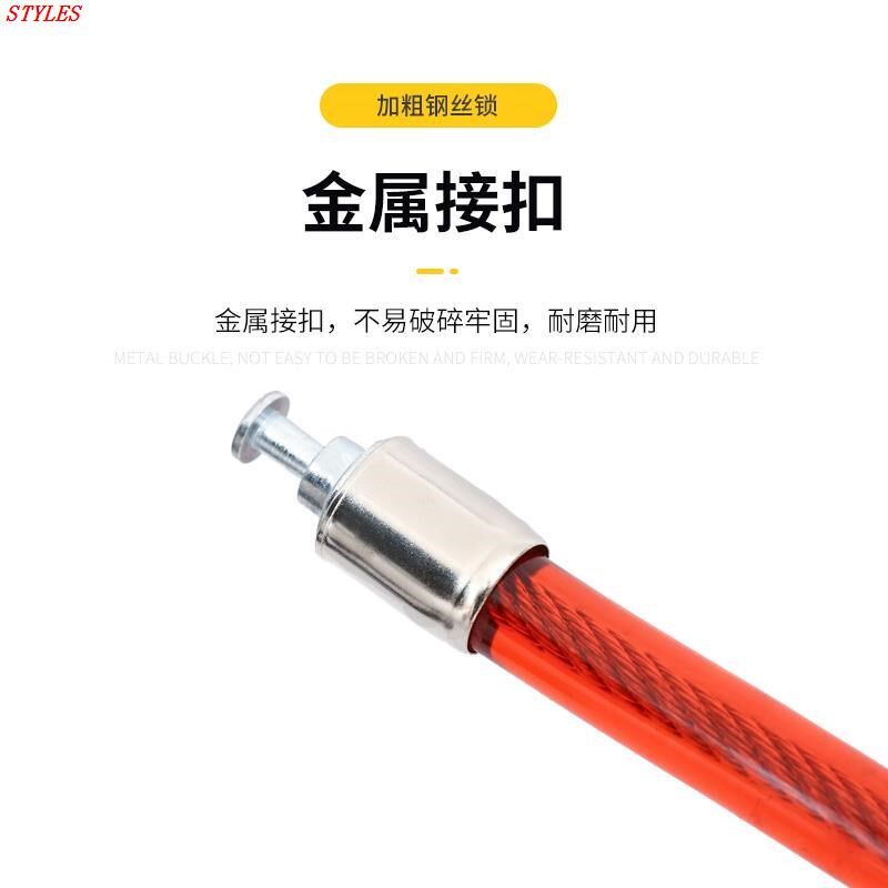 锁链锁电瓶电动车锁钢丝防盗锁锁门锁锁软锁锁条锁自行车环形钢缆