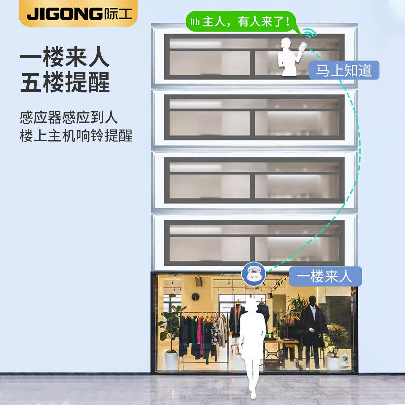 际工门口欢迎光临感应器店铺进门语音播报提醒迎宾警报器超市两件