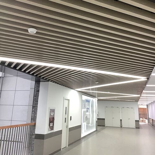铝方通吊顶铝格栅木纹铝合金方管U型槽空心管长条吊顶定制包安装