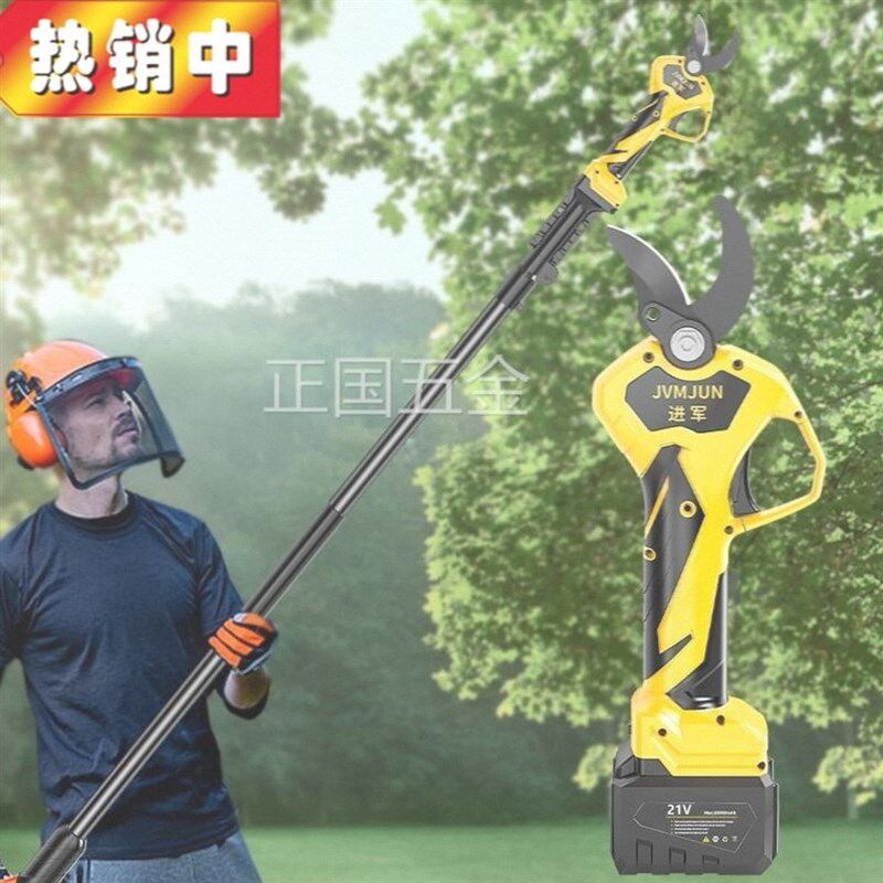 电剪修剪树枝伸缩器高空剪枝德国进口充电式高枝剪锂电动剪刀。