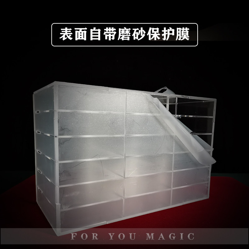 花切扑克纸牌收纳柜亚克力水晶收藏盒18副大容量展示牌柜魔术配件
