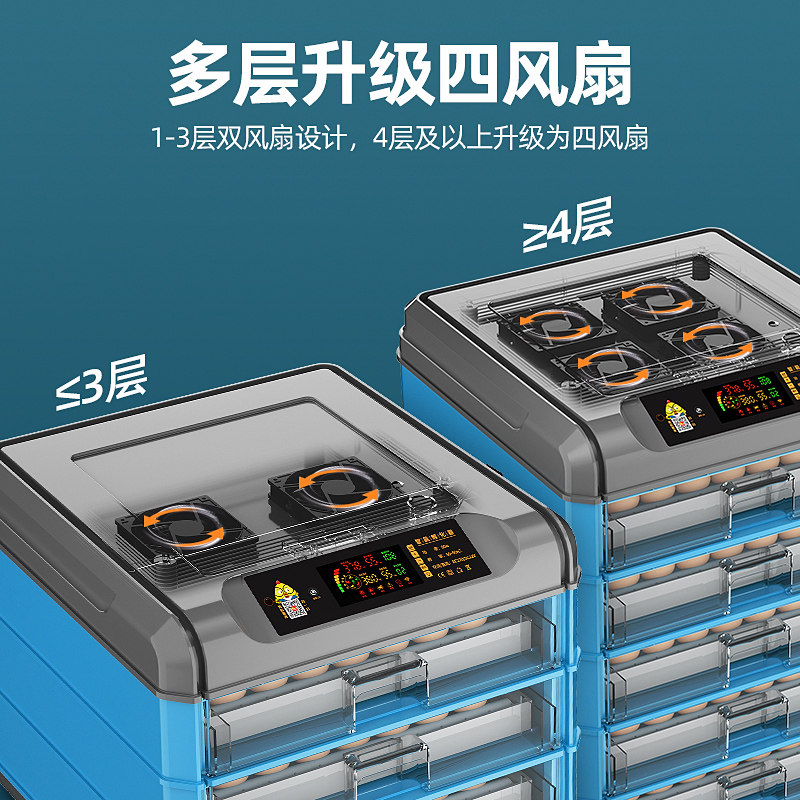 孵化器小型家用全自动智能孵蛋器孔雀鸭鹅孵化箱家用型鸡蛋孵化机