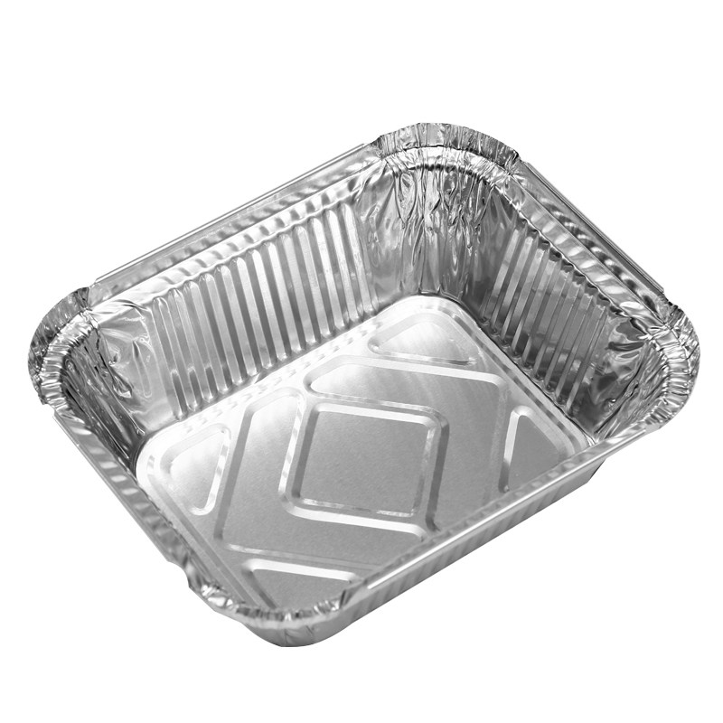 一次性焗饭外卖打包餐盒锡纸盒烧烤长方形锡箔纸盒烤箱烘焙专用盒