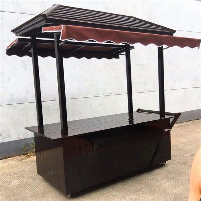防腐木售货车移动售卖车景区仿古小吃车美食餐车商业街摆摊手推车